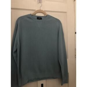 BELSTAFF Guide Crewneck Jumper Men's 3XL LS Sky Blue 100% Cotton